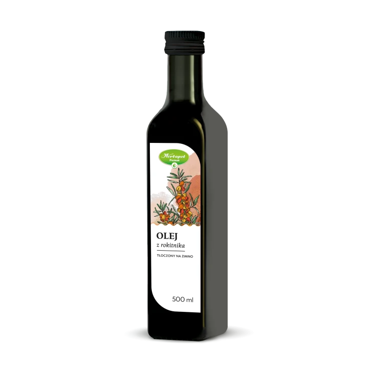 Olej z rokitnika tłoczony na zimno 500 ml