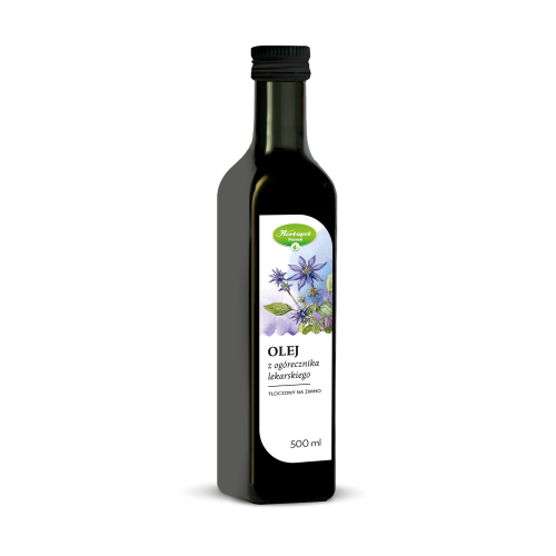 Olej z ogórecznika tłoczony na zimno 500 ml