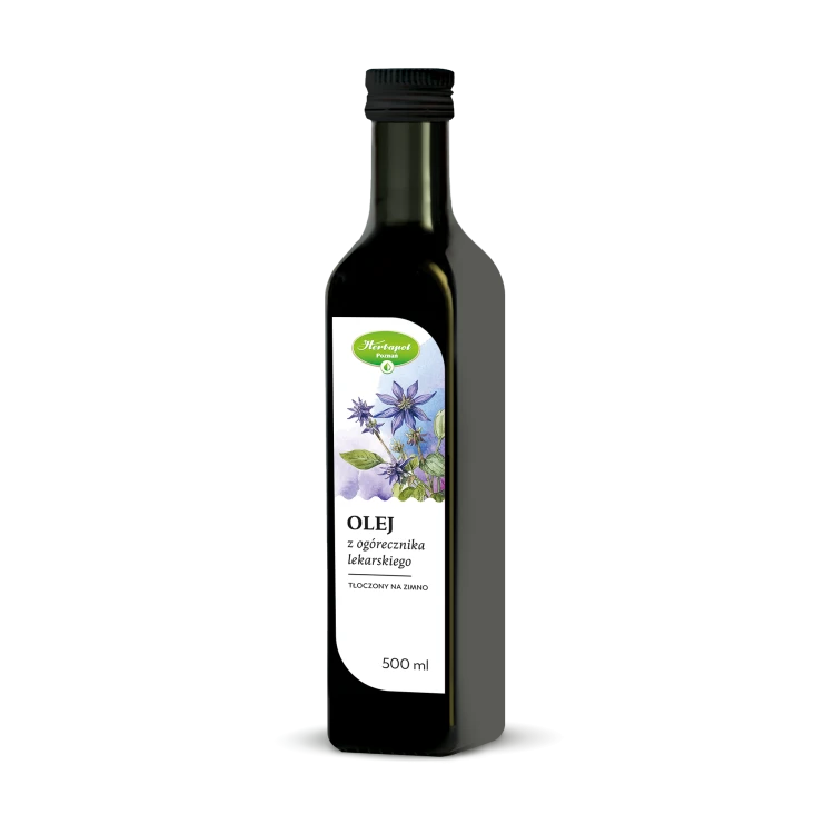 Olej z ogórecznika tłoczony na zimno 500 ml
