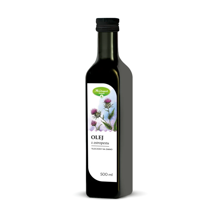 Olej z ostropestu tłoczony na zimno 500 ml