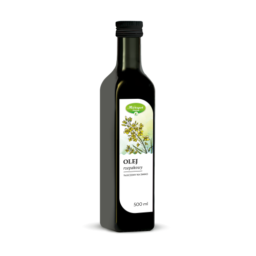 Olej rzepakowy tłoczony na zimno 500 ml