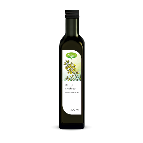 Olej rzepakowy tłoczony na zimno 500 ml