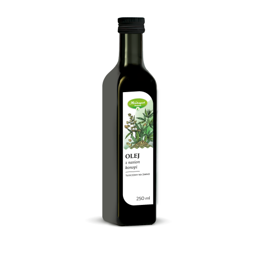 Olej z nasion konopi tłoczony na zimno 250 ml