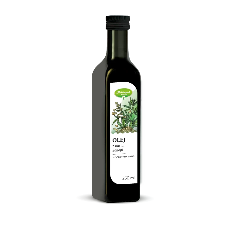 Olej z nasion konopi tłoczony na zimno 250 ml