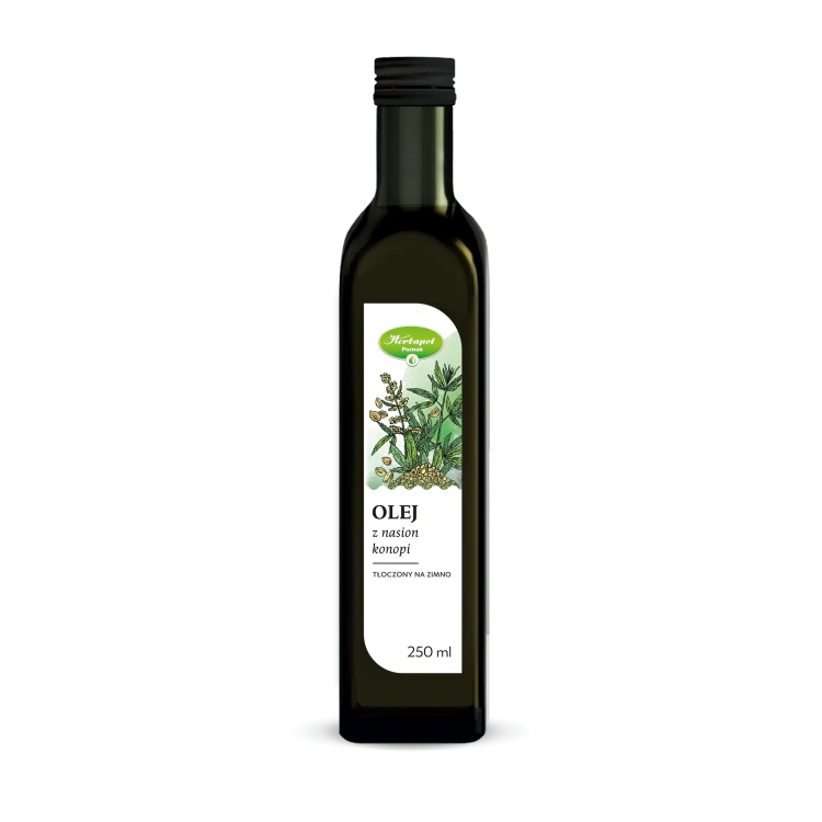 Olej z nasion konopi tłoczony na zimno 250 ml