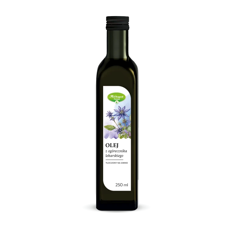 Olej z ogórecznika tłoczony na zimno 250 ml