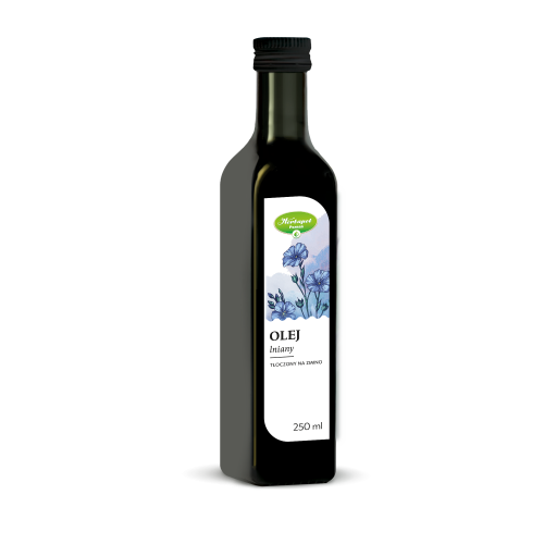 Olej lniany tłoczony na zimno 250 ml