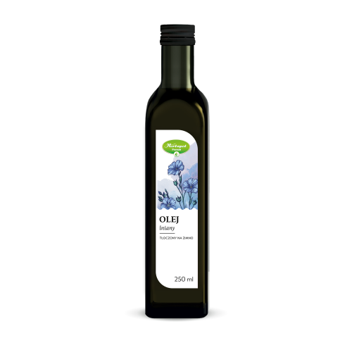 Olej lniany tłoczony na zimno 250 ml