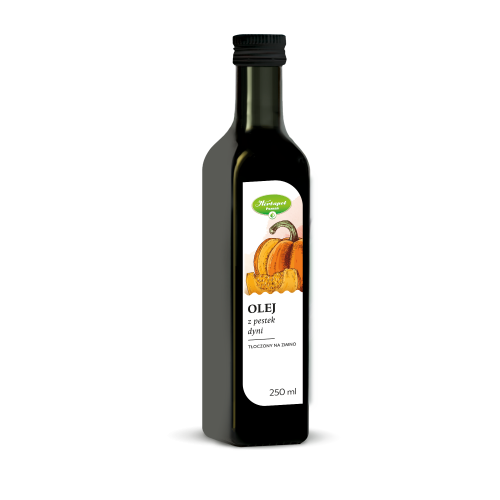 Olej z pestek dyni tłoczony na zimno 250 ml