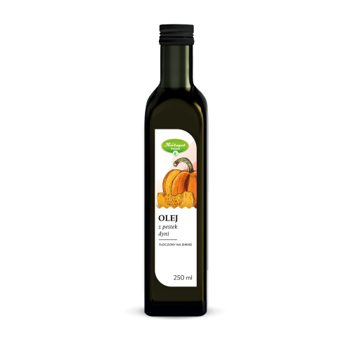 Olej z pestek dyni tłoczony na zimno 250 ml