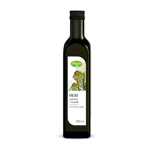 Olej rydzowy z lnianki tłoczony na zimno 250 ml