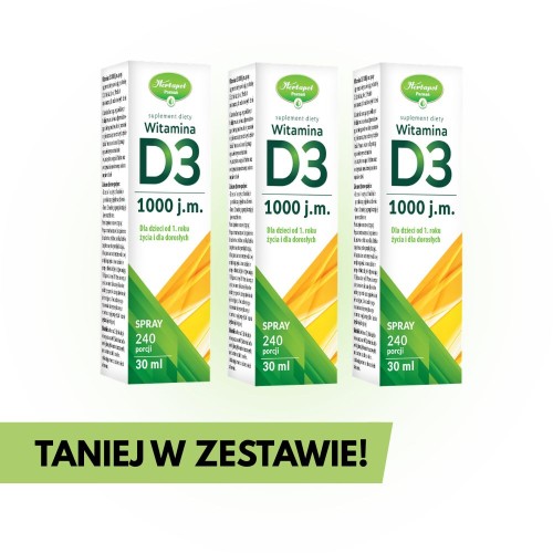 zestaw witamina d3 w sprayu 3 sztuki