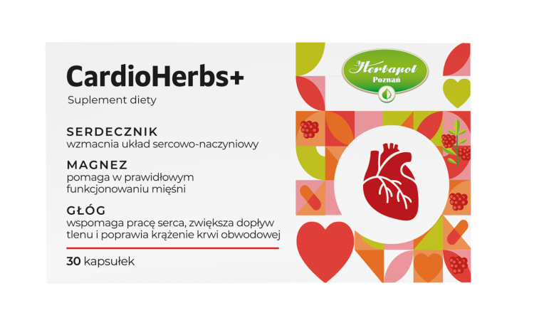 CardioHerbs+, 30 szt kapsułek, suplement diety