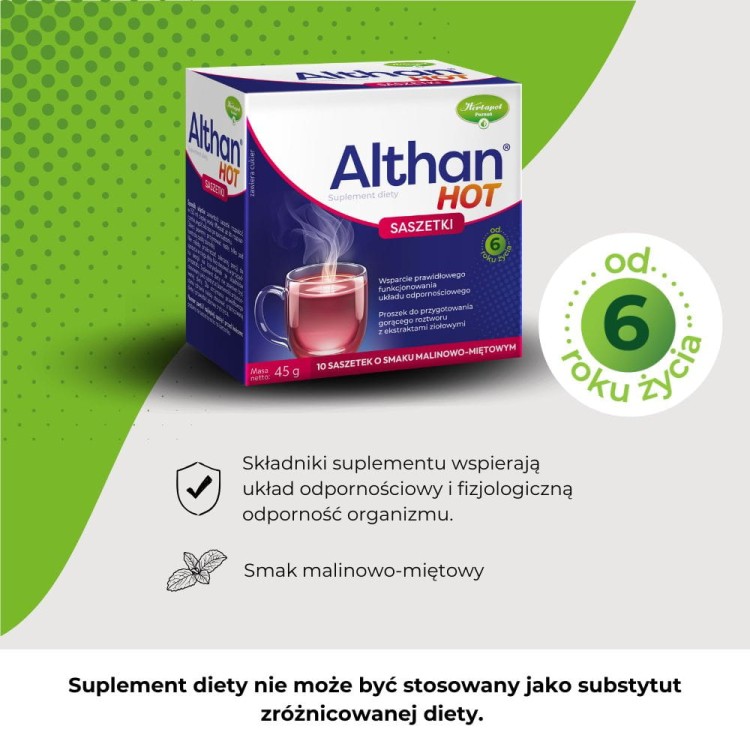 Althan hot saszetki 10 szt. 45g Ulotka