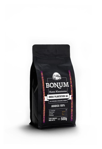 BONUM India Plantation AA Kawa ziarnista 500g
