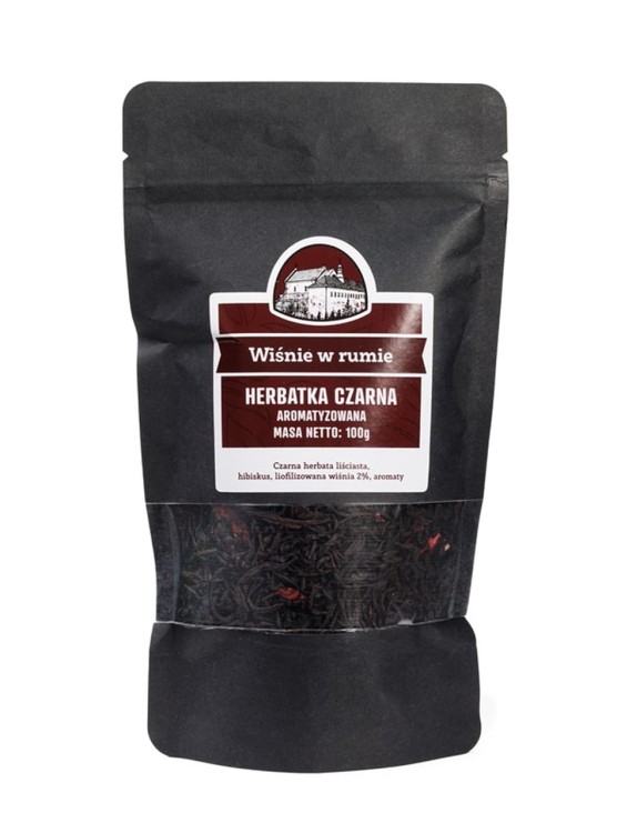 Herbatka Czarna Aromatyzowana Wiśnie w Rumie 100g