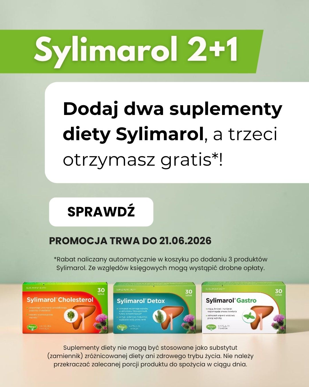 Trzeci sylimarol gratis, promocja do 21.06.2026